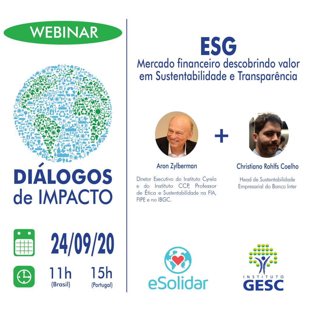 Webinar - ESG: o mercado financeiro descobrindo valor em sustentabilidade e transparência