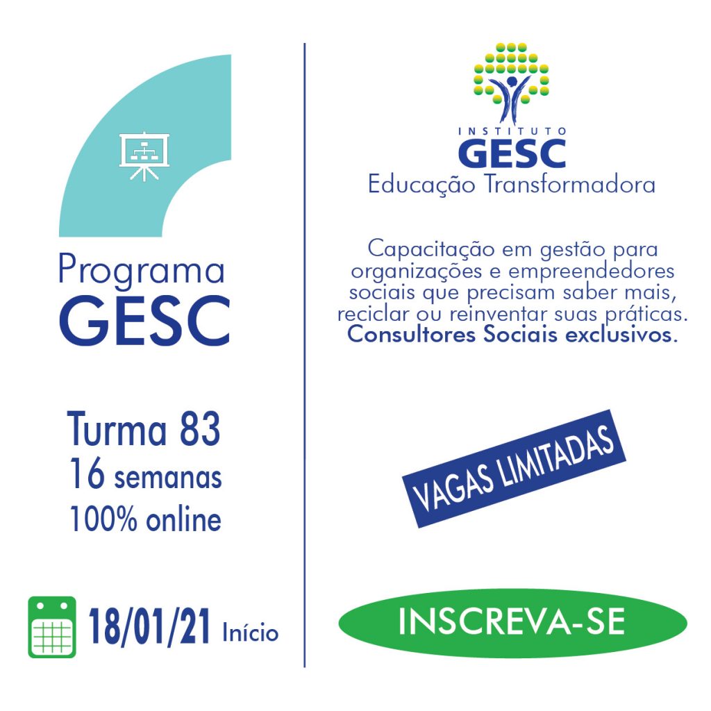 Programa GESC - Turma 83 Inscrições Abertas