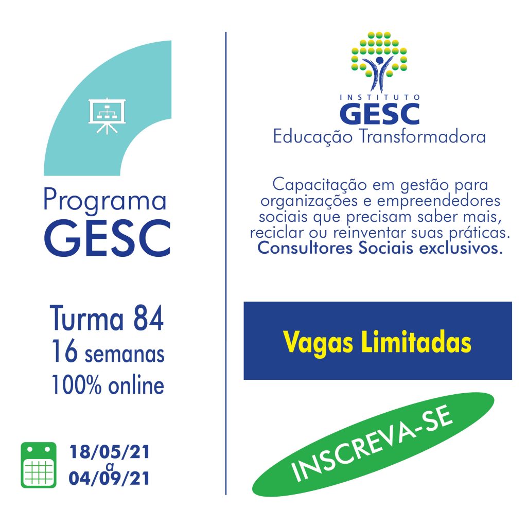 Programa GESC - Turma 84 Inscrições Abertas