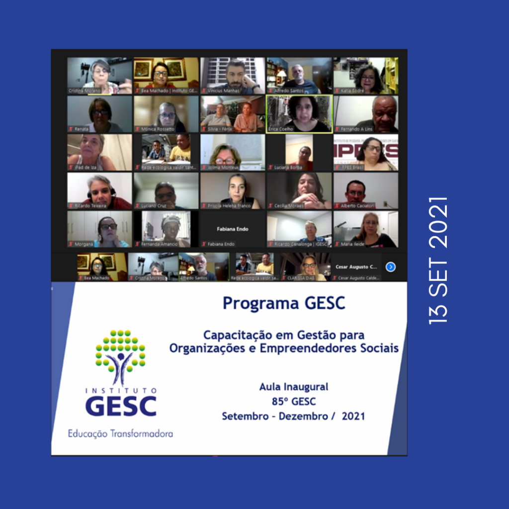 Programa GESC - Turma 85 Início HOJE